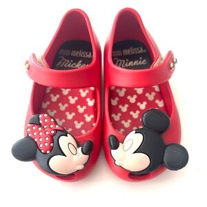 Mini Melissa Red Mickey & Minnie Kids Shoes